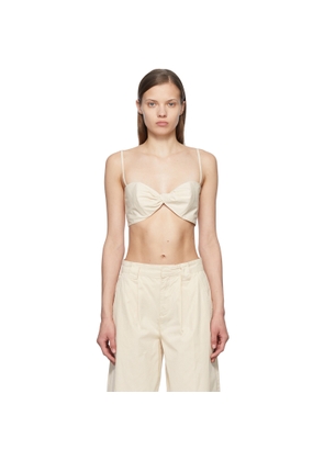 FRAME Off-White Cotton Tank Top