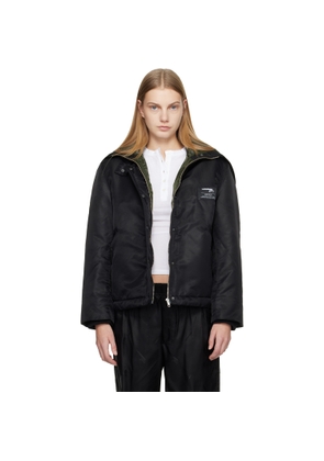 HommeGirls Black Nylon Bomber Jacket