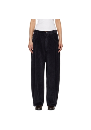 Cordera Navy Corduroy Baggy Trousers