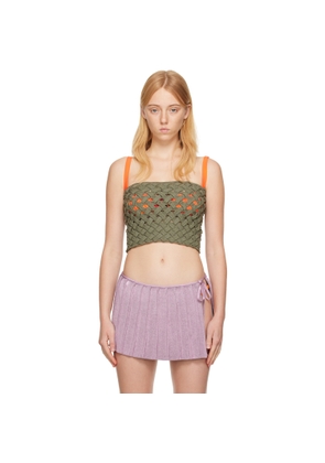 Isa Boulder Khaki Strapless Camisole