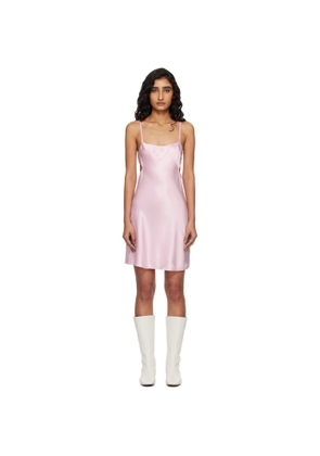 Courrèges Pink Lingerie Silk Minidress