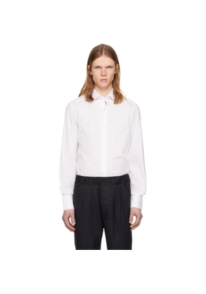 TOM FORD White Stretch Poplin Slim Fit Shirt