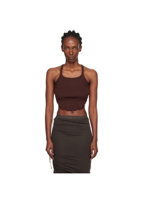 Rick Owens DRKSHDW Burgundy Concordians Basic Rib Tank Top