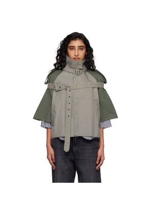 Ottolinger Beige & Khaki Chopped Trench Jacket