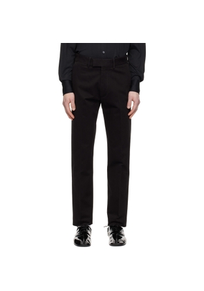 TOM FORD Black Brushed Cotton Drill Chino Trousers
