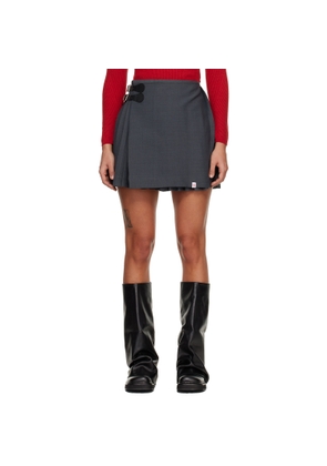 Charles Jeffrey LOVERBOY Gray 'Kilt' Miniskirt