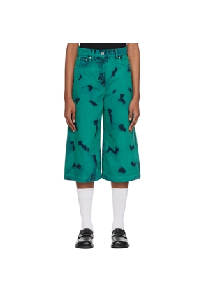 MSGM SSENSE Exclusive Green Tie-Dye Jeans