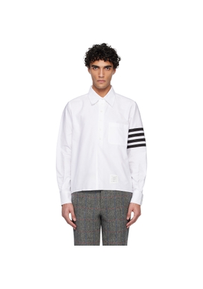 Thom Browne White 4-Bar Oxford Shirt