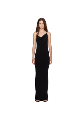 Coperni Black Logo Maxi Dress