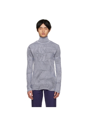 Carlota Barrera Gray Psychedelic Turtleneck