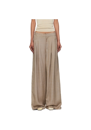 St. Agni Beige Melange Double Loop Trousers