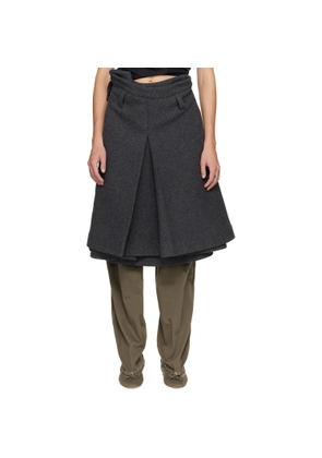 August Barron Gray Display Midi Skirt