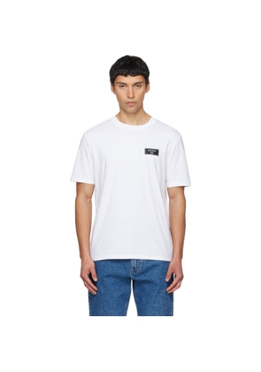 BALMAIN White Couture Label T-shirt
