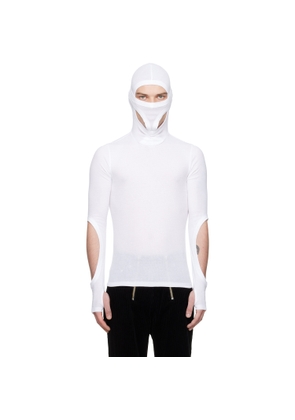 Dion Lee White Interlock Mask Turtleneck