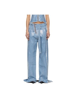 Ottolinger Blue Glazed Baggy Jeans