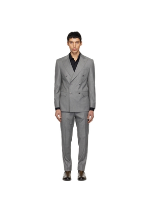BOSS Gray Houndstooth Suit