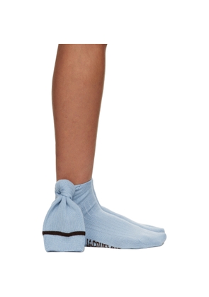 JACQUEMUS Blue Le Papier 'Les Chaussettes Noeud' Socks