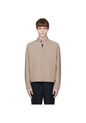 Brioni Gray Standing Collar Jacket