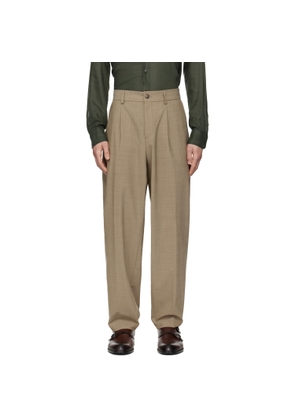 BOSS Beige Washable Tapered-Fit Trousers