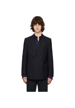 BOSS Navy Virgin Wool Blazer