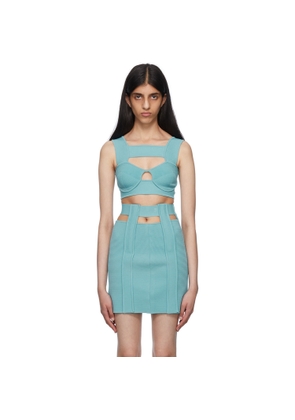 Herve Leger BlueRecycled Rayon Tank Top