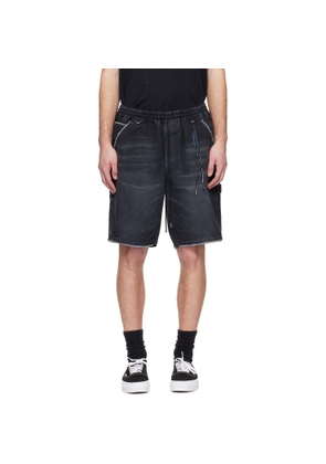 MASTERMIND WORLD Black MW Duck Painter Shorts