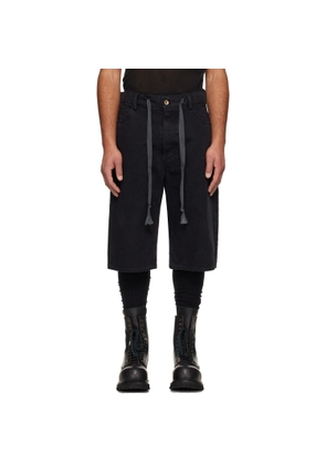A DICIANNOVEVENTITRE Black Oversized Jean Shorts
