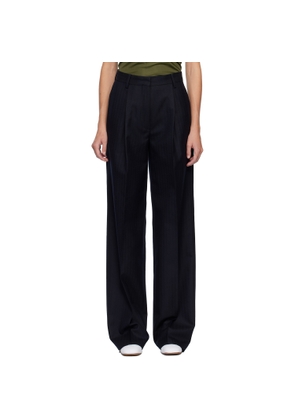 Dries Van Noten Navy Wool Trousers
