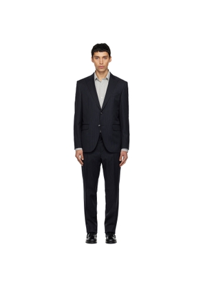 BOSS Navy Striped Wool Suit