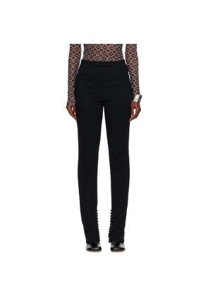 Dries Van Noten Black Crepe Trousers