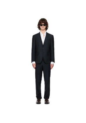 BOSS Navy Checkered Suit
