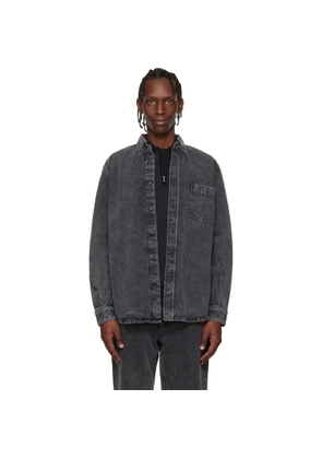 BOSS Black Faded Denim Shirt