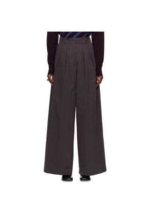 Dries Van Noten Brown Heavy Cotton Poplin Trousers