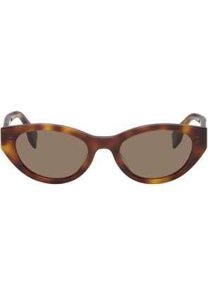 Fendi Brown Lettering Sunglasses