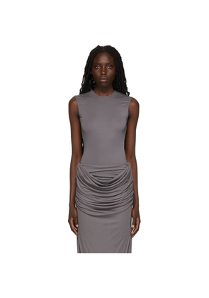 Paris Georgia Gray Cut-Out Bodysuit