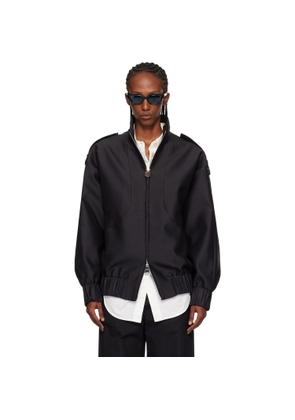 KHAITE Black Sigi Bomber Jacket
