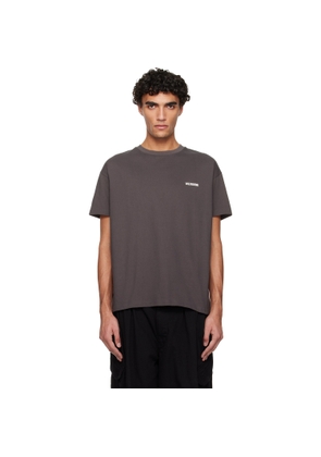 We11done Gray Mini Logo T-shirt