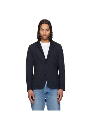 BOSS Navy Slim-Fit Performance-Stretch Fabric Blazer