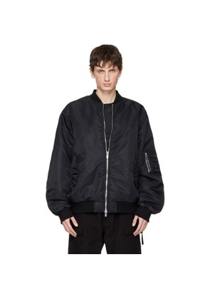A DICIANNOVEVENTITRE Black Padded Bomber Jacket