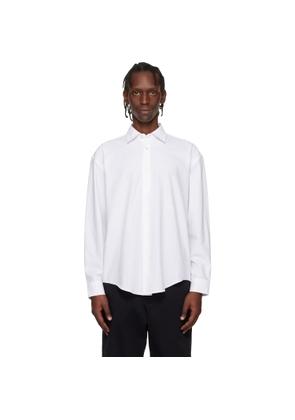 BOSS White Embroidered-Logo Shirt