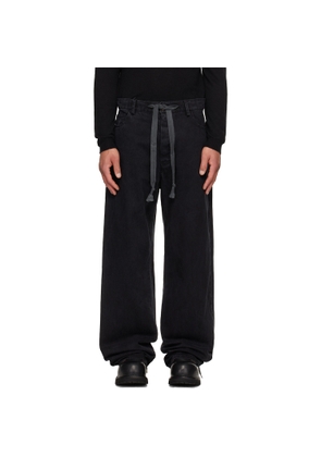 A DICIANNOVEVENTITRE Black Washed Oversized Jeans