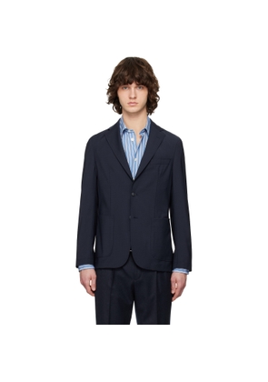 BOSS Navy Washable Slim-Fit Blazer