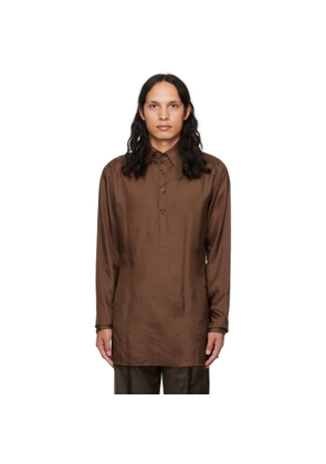 Edward Cuming SSENSE Exclusive Brown Fitted Polo