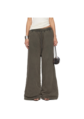 LU'U DAN Gray Wadded Bontans Sweatpants