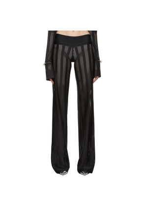 FAL-ASH SSENSE Exclusive Black Perforated Trousers