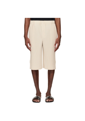 HOMME PLISSÉ ISSEY MIYAKE Beige Wear Or Wrap Shorts
