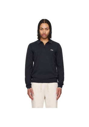 BOSS Navy Regular-Fit Cotton Polo