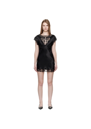 Collina Strada Black Waterlily Minidress