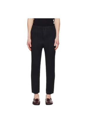 HOMME PLISSÉ ISSEY MIYAKE Black Wickerwork Mesh Trousers