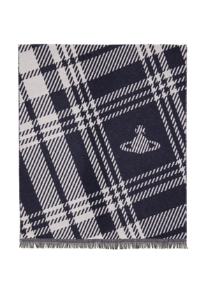 Vivienne Westwood Black & Gray Tartan Scarf